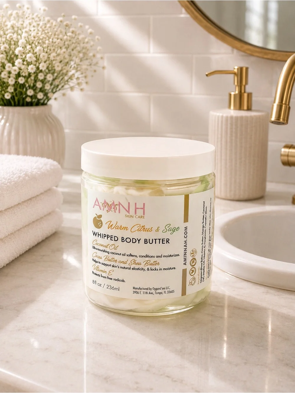 AMNH Warm Citrus & Sage Whipped Body Butter
